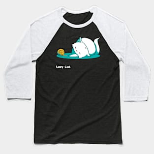 Lazy Cat (Playtime) Baseball T-Shirt